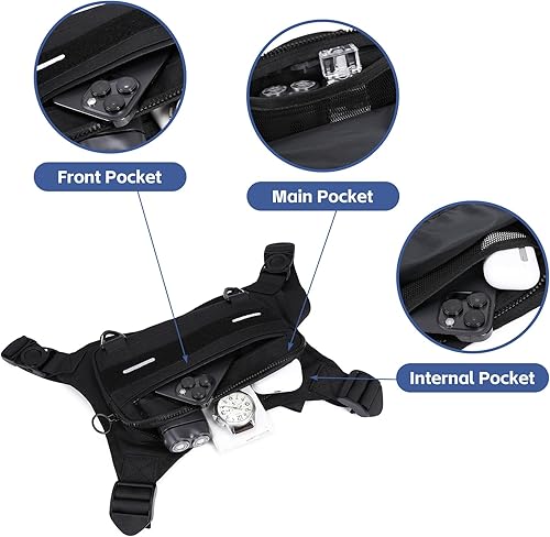 Miniatura 3 de Bolsa deportiva para hombres y mujeres, chaleco para correr con correa reflectante, resistente al agua, antirrobo, almacenamiento adicional para