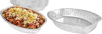 Handi-Foil Mini Oval Casserole Aluminum Pan - Disposable 22 oz Container Pack of 12