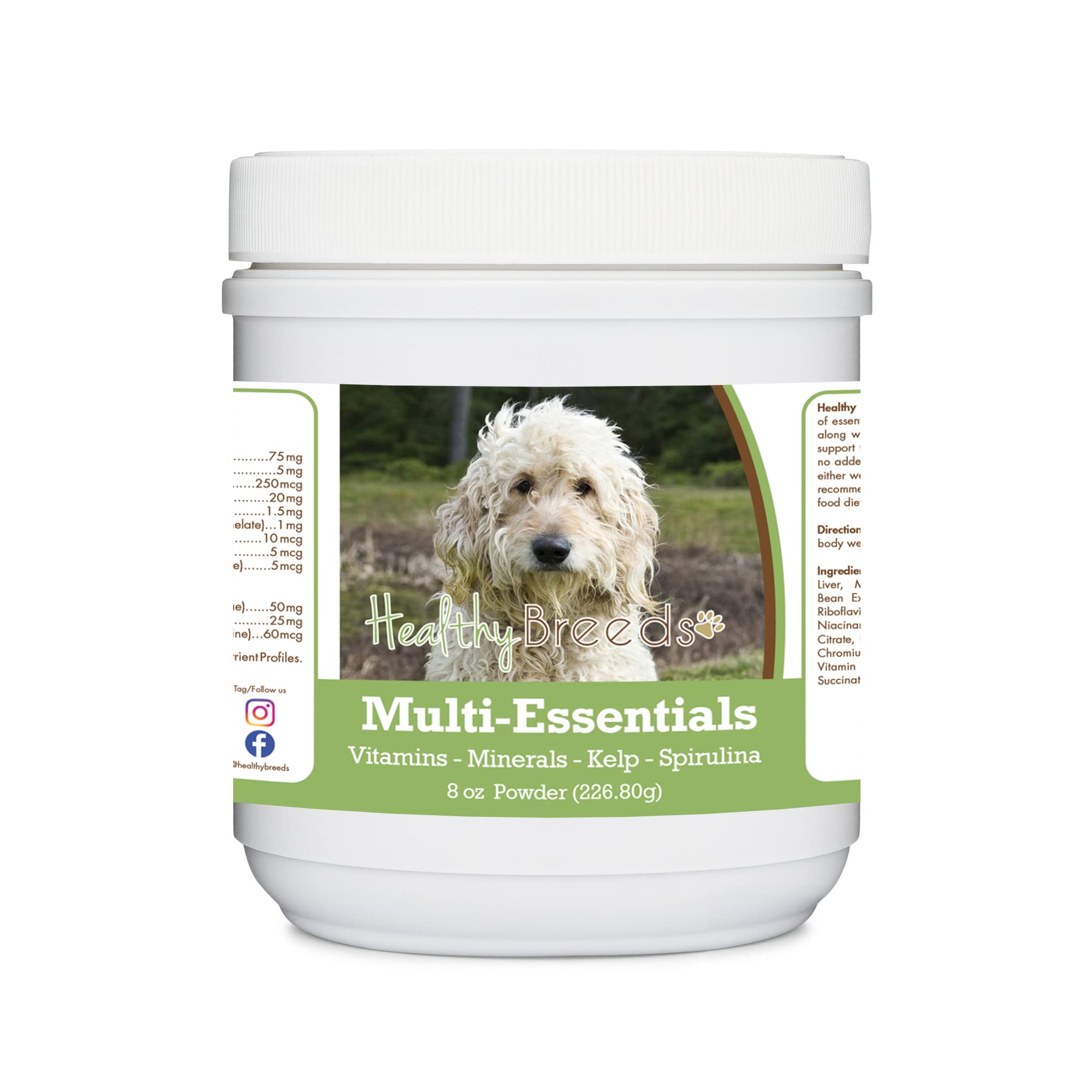Healthy Breeds Goldendoodle, White, Multi-Essentials Powder for Dogs 8 oz