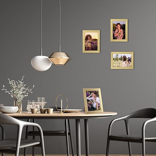 Vista 79 de EYMPEU Portarretratos de 5 x 7 pulgadas con paspartú, de madera negra, para exhibir fotos de 5 x 7 con paspartú o fotos de 6 x 8 pulgadas sin