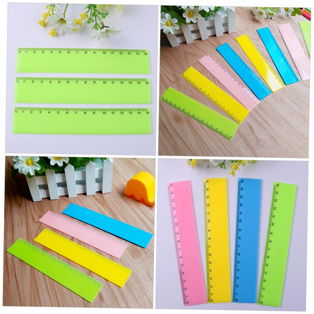 OSALADI 5 Set Righello Colorato Governate Studenti Che Misurano Righelli Righello Chiaro Misurazione Del Righello Governanti Per Gli Studenti Sovrano Trasparente Plastica 25 Pezzi * 5