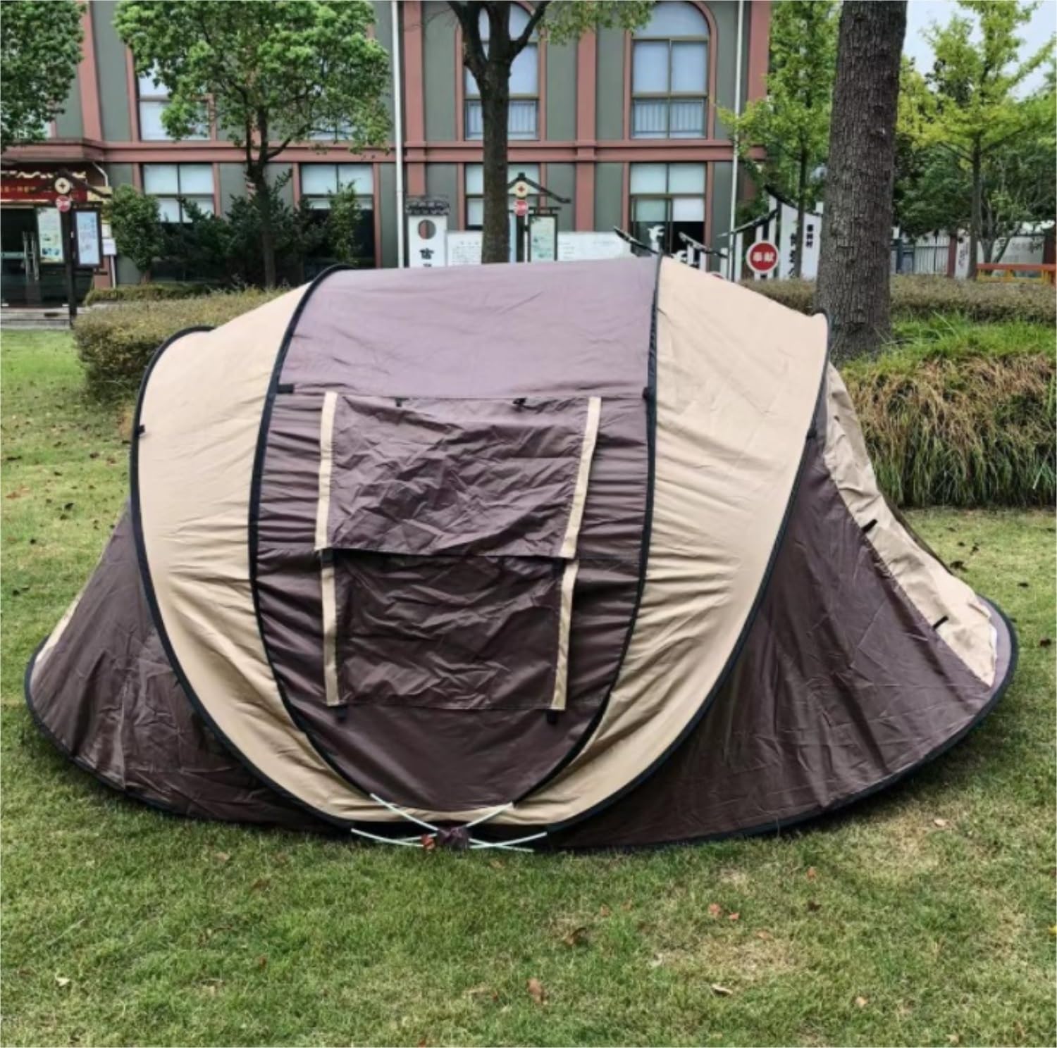 Namiot Trekkingowy, Wiatroszczelny, Namiot Kempingowy Dla 3-4 Osób Rozkładany Przenośny Rodzinny Kopułowy Łatwa Konfiguracja Turystyczny Tent