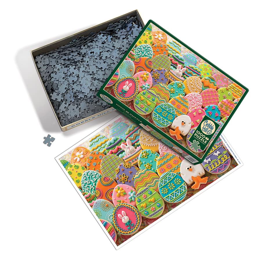 Cobble Hill 1000 Piece Puzzle - Easter Eggs - Sample Poster Included - Image 3