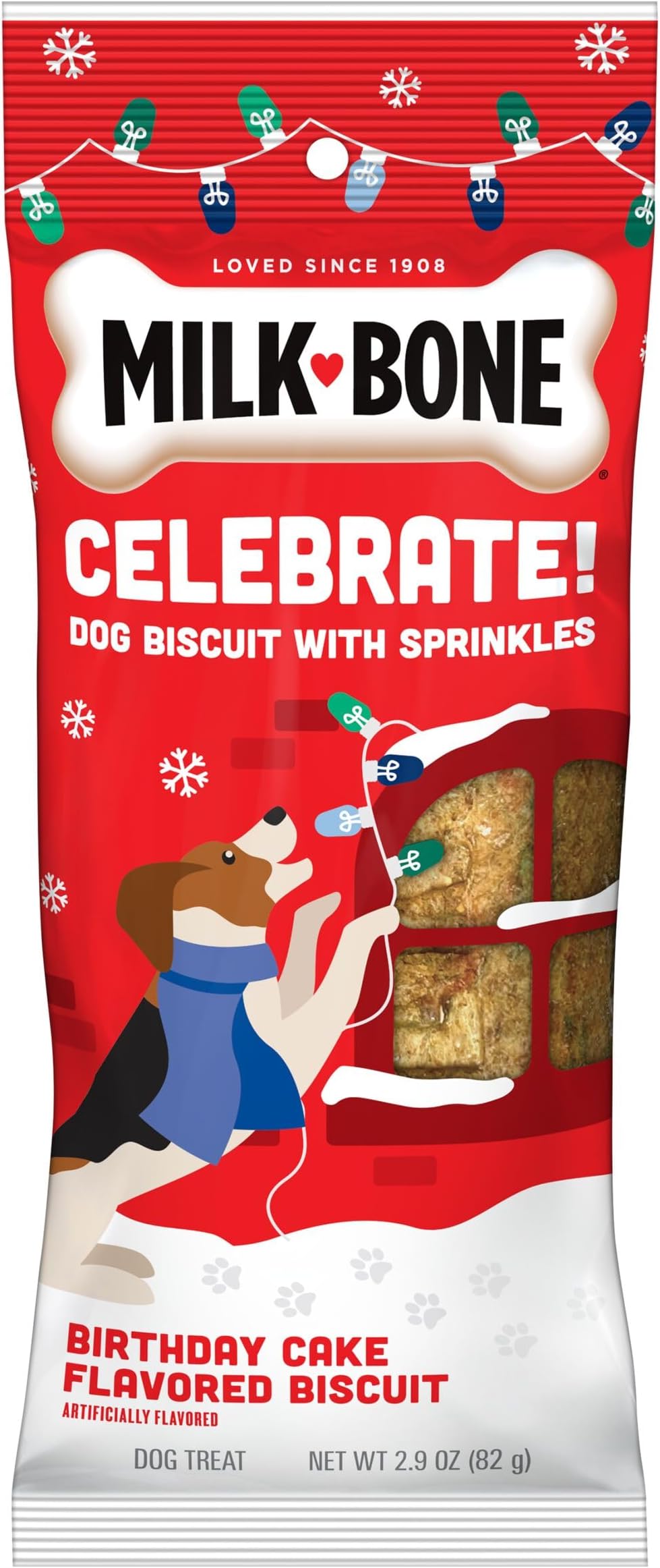 Milk-Bone Limited Edition Holiday Vanilla Dipped XL Dog Biscuit, 2.9 Ounce