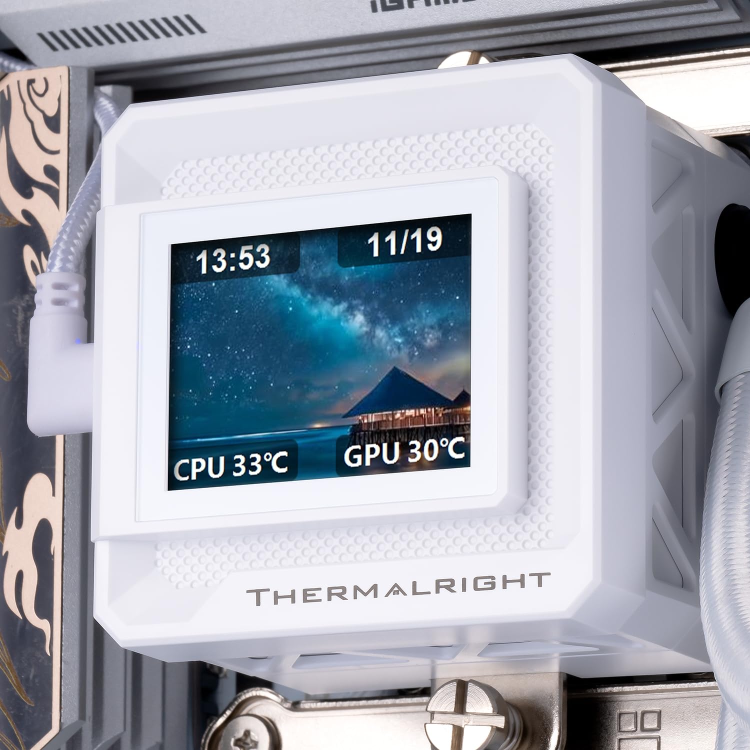 Thermalright FW360 SE ARGB Bianco CPU AIO Liquid Cooler per desktop - Ventole PWM 2000RPM, con schermo LCD da 2", per AM4/AM5 e Intel LGA115X/1200/1700/1851
