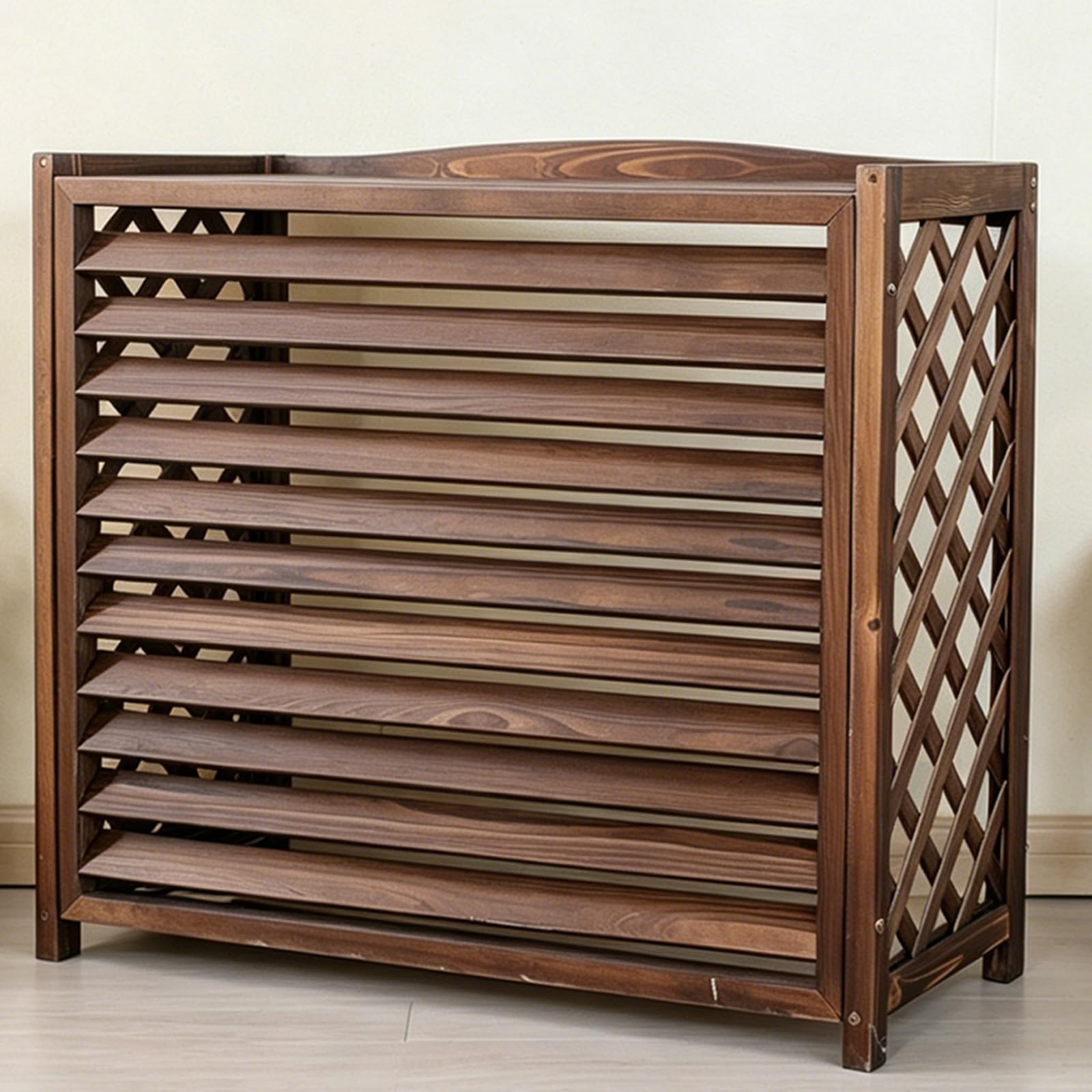 Lmvyuvlf One Color 81X30x72cm-96X40x89cm-105X47x80cm-115X54x95cm, Ac Covers Solid, Wooden Air Conditioner Cover, Rustic Wooden, For Outside Fence Cover(96X40x89cm/37.7X15.7x35in)