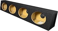 Atrend Bbox Quad 6x9 Unloaded Sealed Speaker Box - Premium MDF Angled Enclosure for 4x 6x9 Speakers, Truck SUV Custom Audio