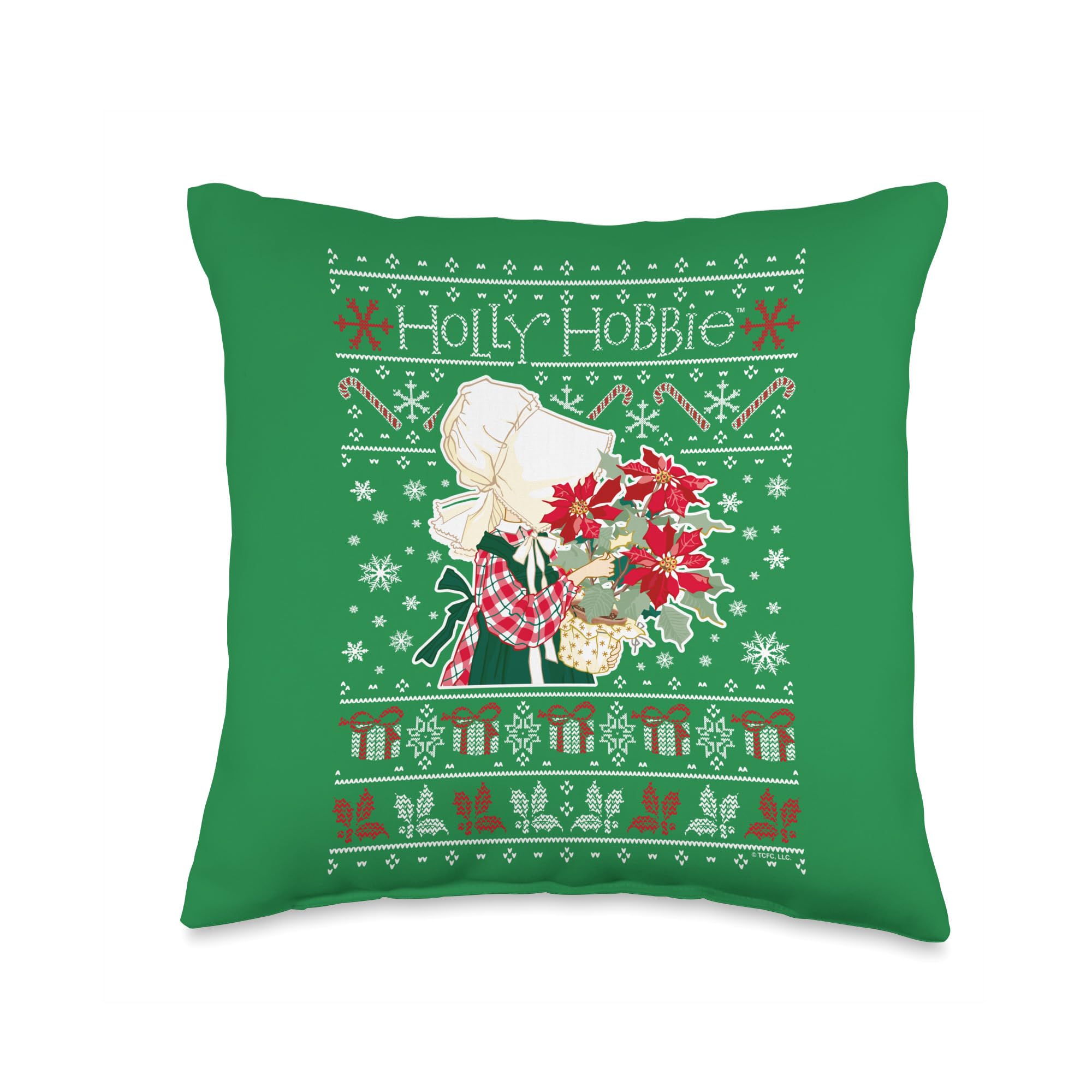 Holly Hobbie Heritage Christmas Holly Throw Pillow