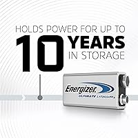 Vista 3 de Energizer Ultimate Lithium 9V Baterías (1 Paquete), Baterías de litio de 9 V