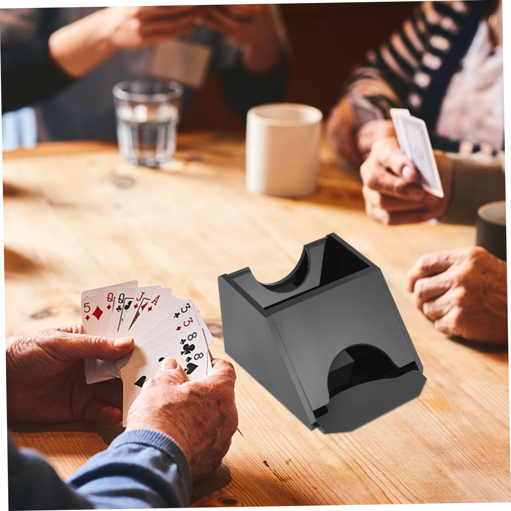 FAVOMOTO Portable Poker Boot Dealers Card Shoe Acrylic Card Dealer for Authentic Experience