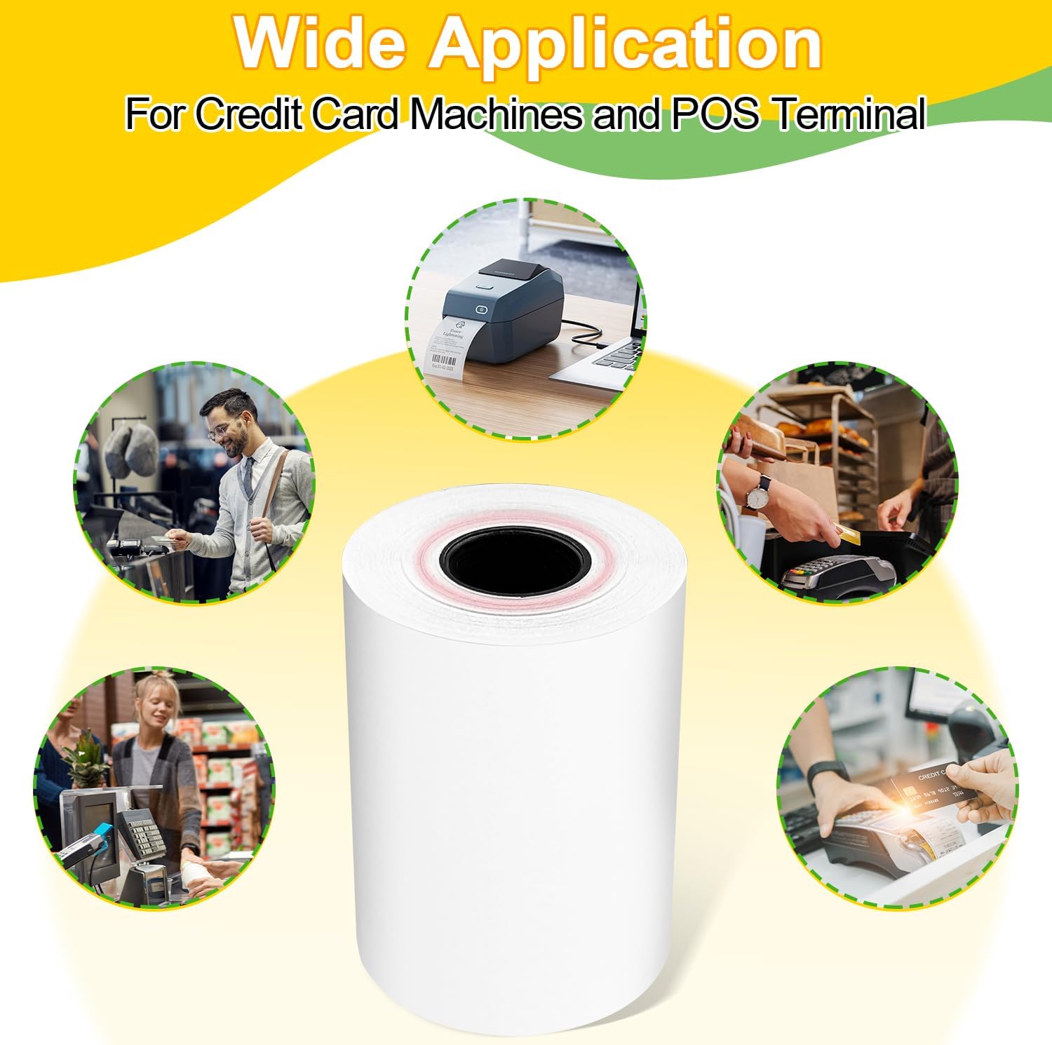 2 1/4" x 50' Thermal Paper 20 Rolls, Thermal Receipt Paper Rolls Premium Quality Compatible with POS Cash Registers and Credit Card Machines - Image 7