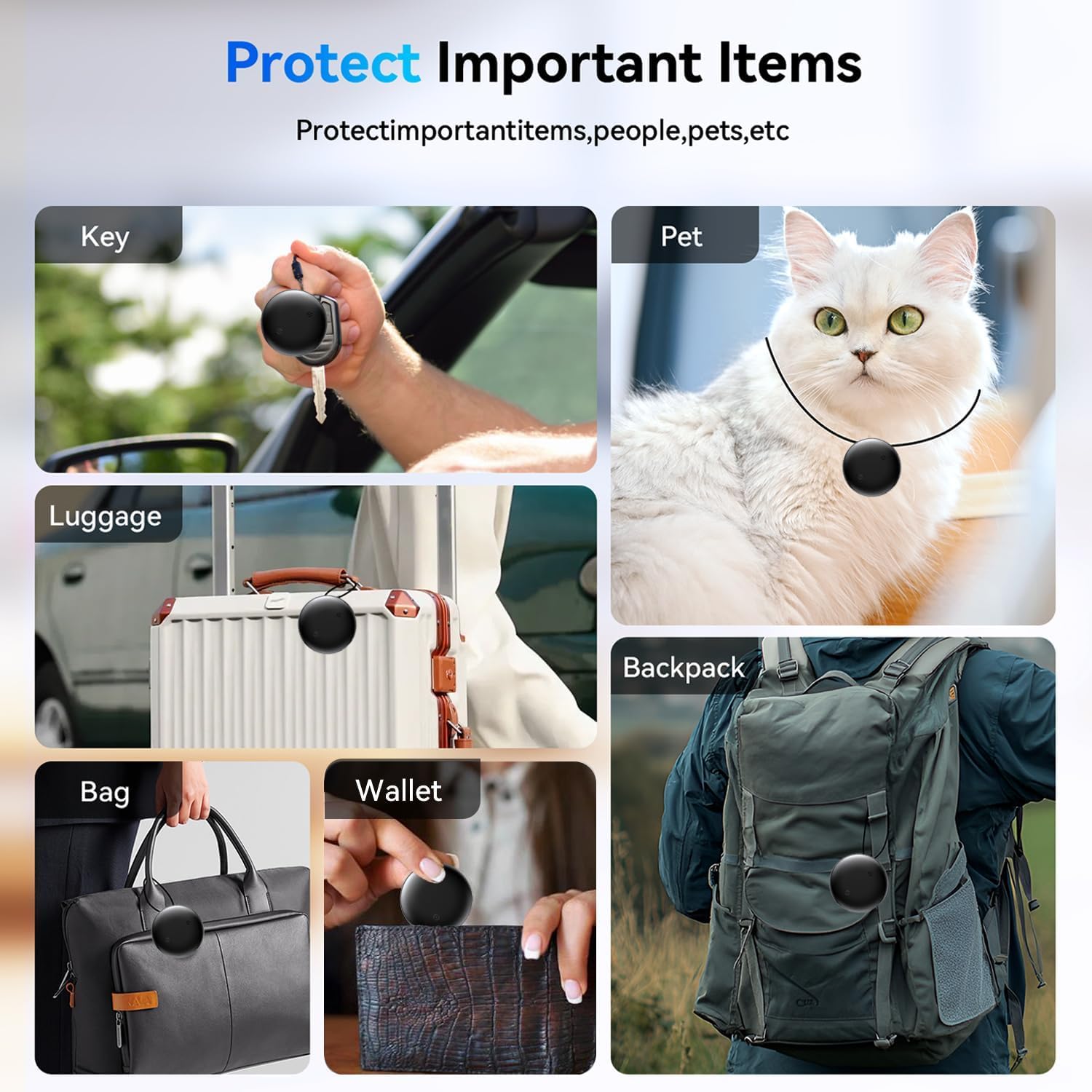 Air Tracker Tags for Android, Air Smart Tags-4 Pack, Compatible with Google'S Find Hub App, Bluetooth Tracker Tag Item Finder for Keys,Luggages (Google Black)