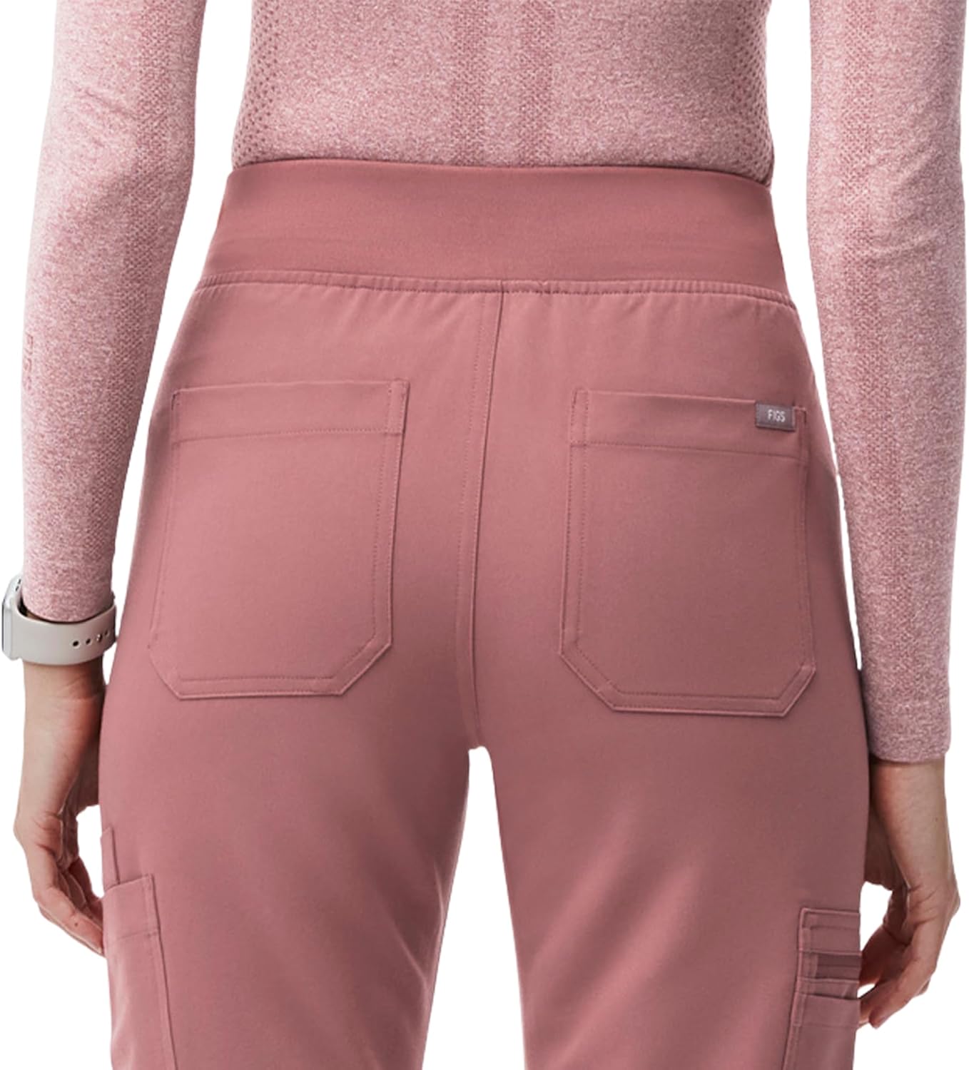 FIGS YOLA High Waisted Skinny Scrub Pants for Women — 11 Pockets, 4-Way Stretch, Yoga Waistband - Image 8
