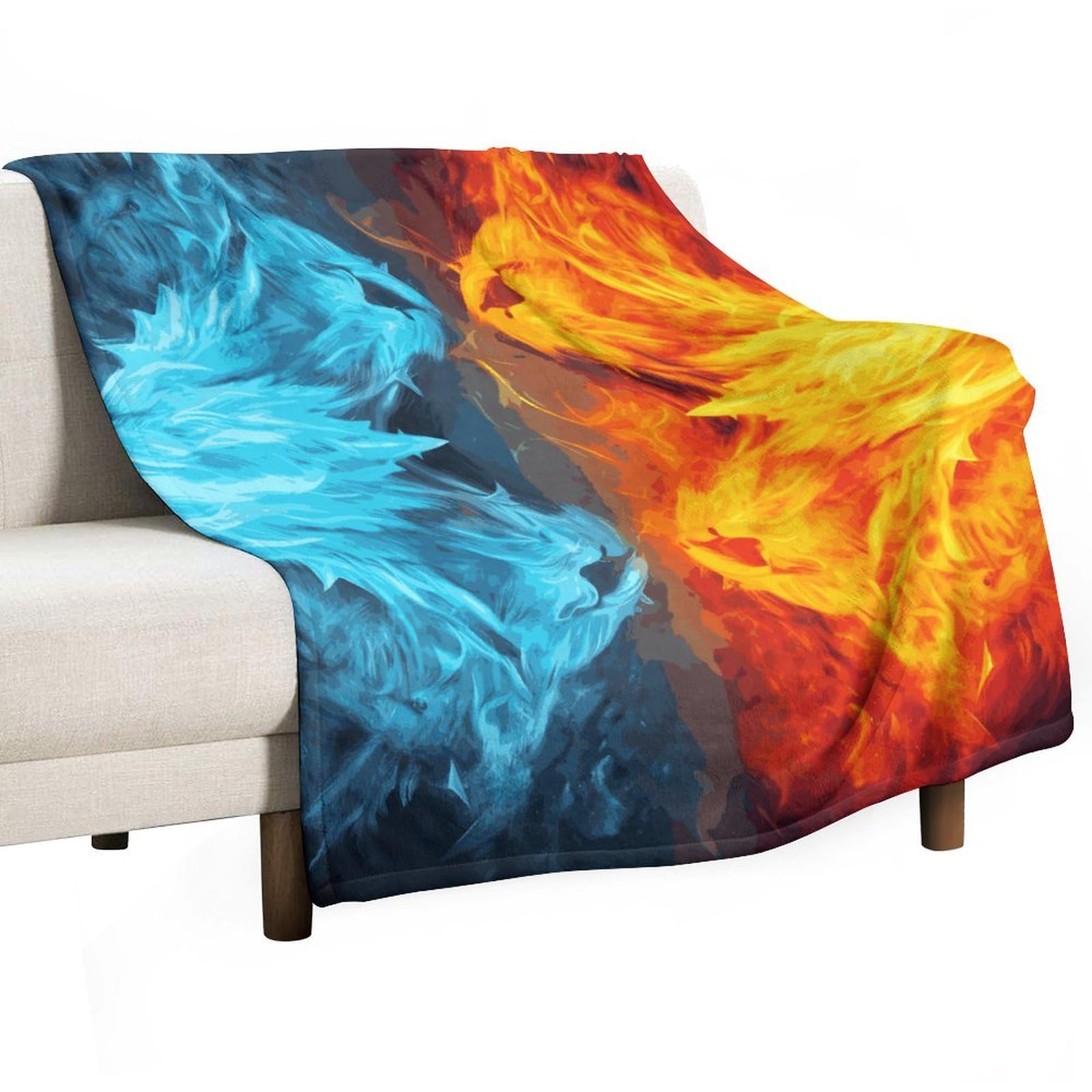 Couverture polaire légère contre le froid pour canapé de salon
