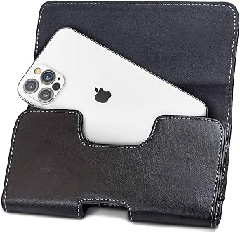 Encased Phone Holder for iPhone 13/14 and iPhone 14 Pro 6.1" Secure-fit Belt Pouch Holster Fits Non-Bulky Cases