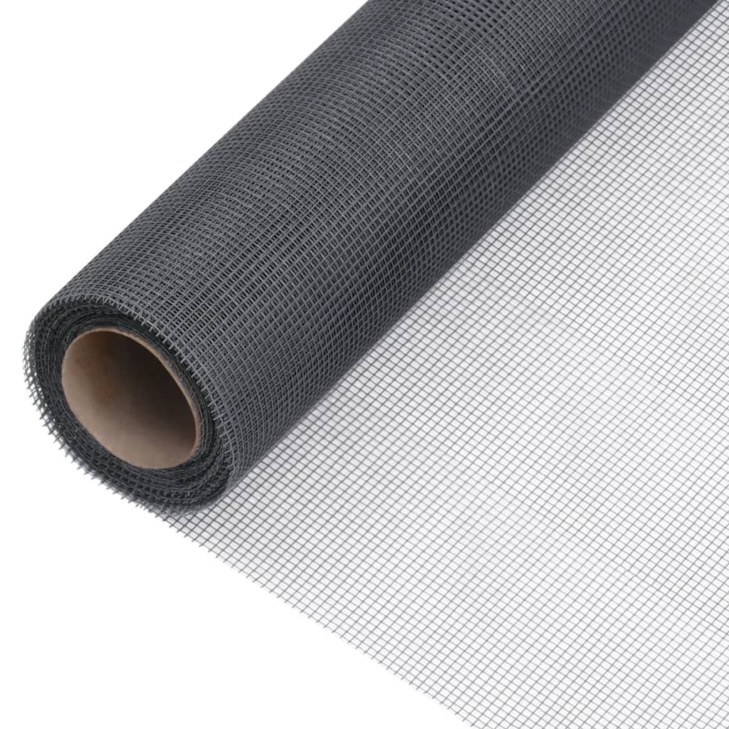 vidaXL Mesh Screen Fiberglass Hardware Fencing Barrier Fence Panel Insect Screen Garden Fence Panel Furniture Accessory 100x500 cm Grey