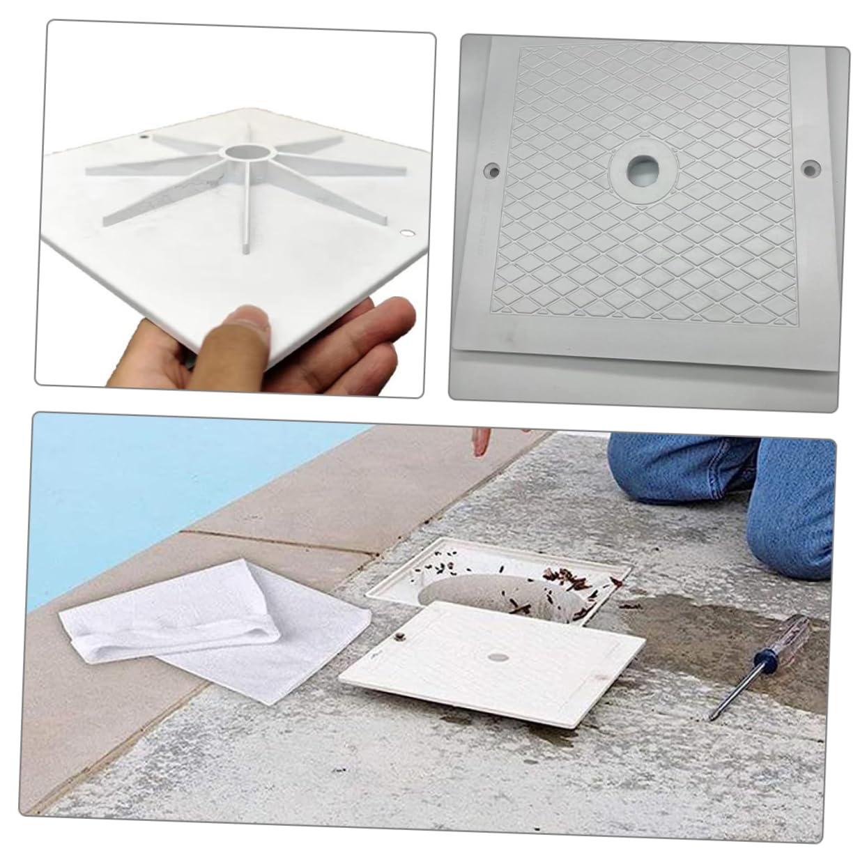 2 Piezas Cubierta de Skimmer para Piscina Repuesto de Tapa de Skimmer de Accesorio de Seguridad para de Paquete