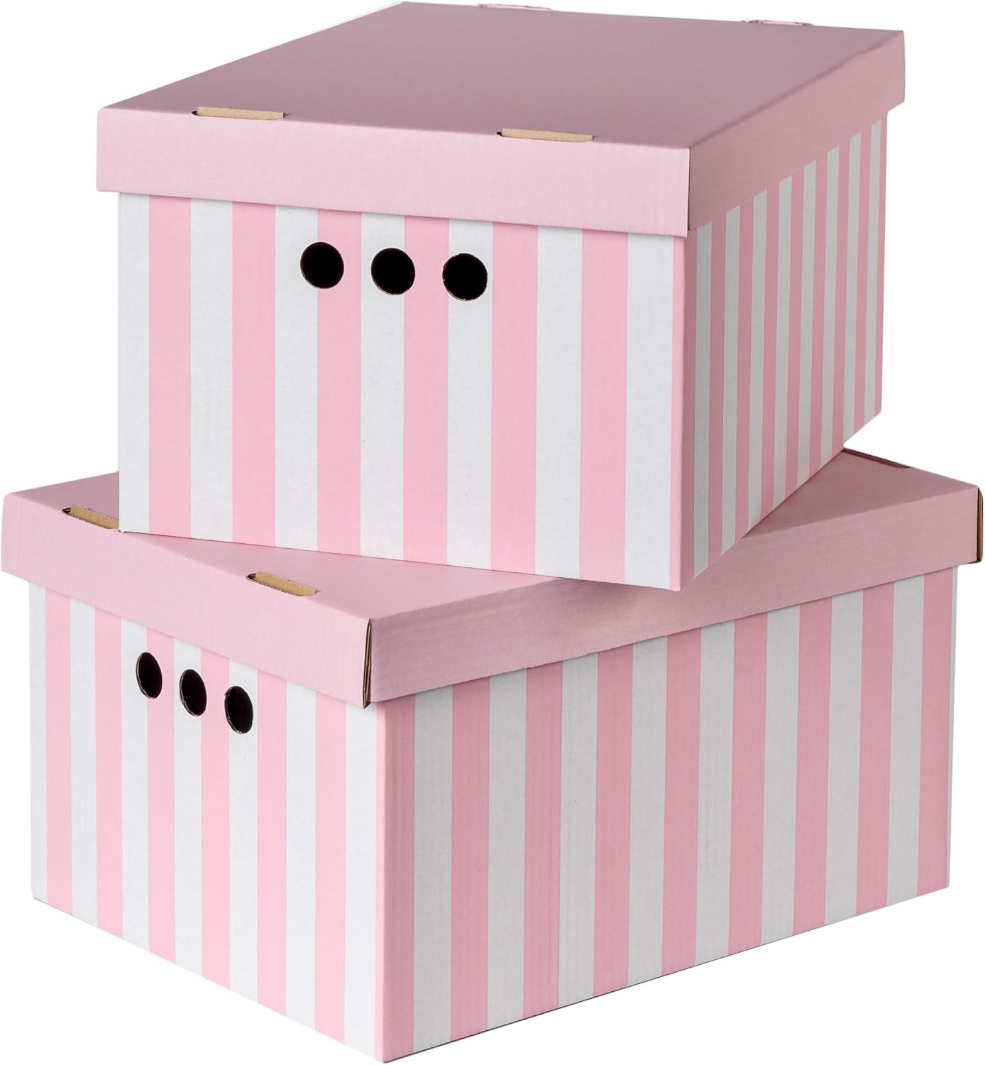 SOFTILLO Pack of 2 Decorative Storage Boxes With Lids Home Office