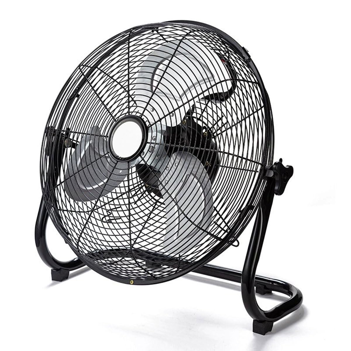 16" Heavy Duty Chrome Floor Fan with 4 Speeds Adjustable Head Metal