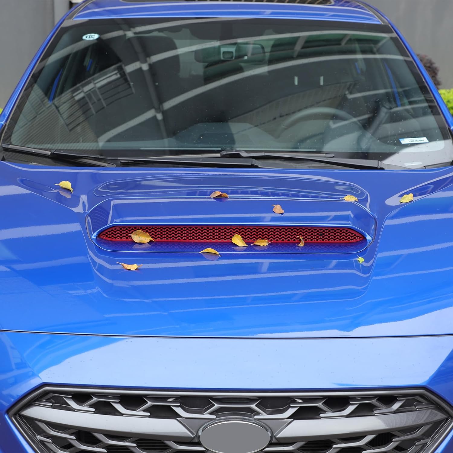 Front Hood Scoop Grille Grille Cover Compatible with Subaru WRX 2022 2023 2024 2025, Front Hood Vent Air Grille Cover Engine Vent Protection Cover WRX Accessories (Red)