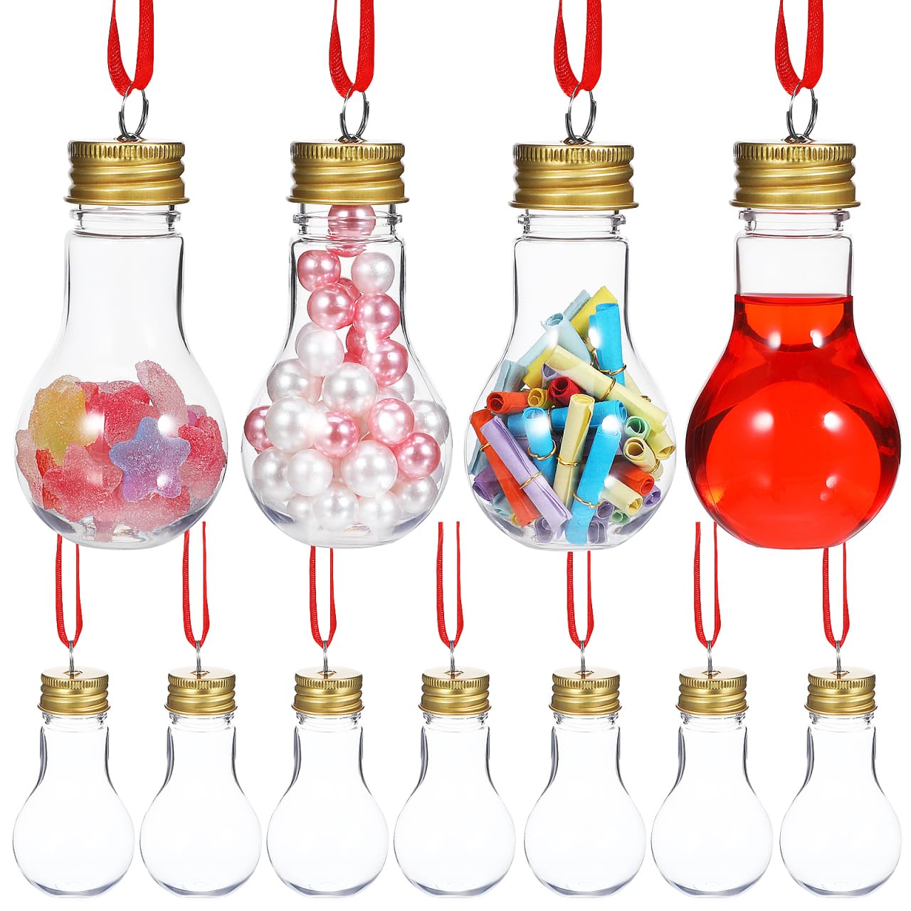 Boules de Noël en plastique transparent 50 ml incassables à suspendre
