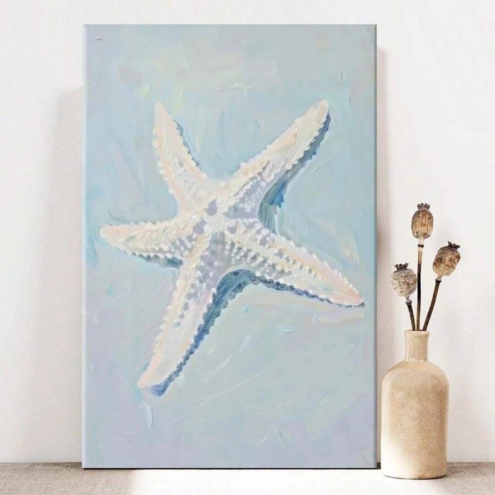 Peinture sur toile vie marine décoration murale prête à suspendre 21x30 - 8