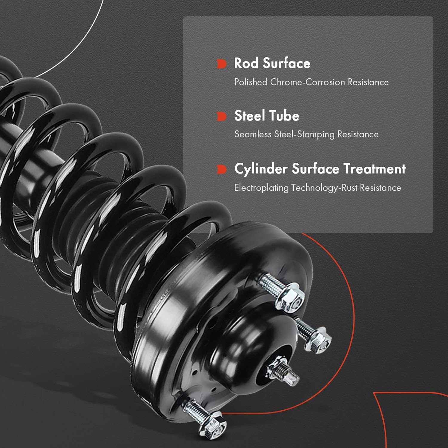 A-Premium Front Struts Compatible with Ford F-150 [RWD] 2015-2020, Standard Cab - 2x Replacement Suspension Complete Strut Assembly Shock with Coil Spring