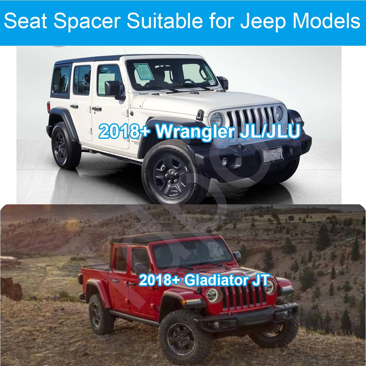 Amazon.com: Front Seat Riser Spacer Lift compatible with Jeep 