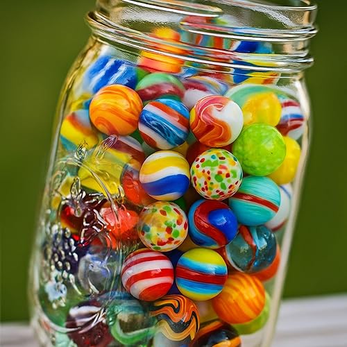 Miniatura 6 de FUTUREPLUSX 36 canicas de vidrio a granel, mármoles que brillan en la oscuridad de 0.630 in0.6 pulgadas, canicas de vidrio luminosas para niños,