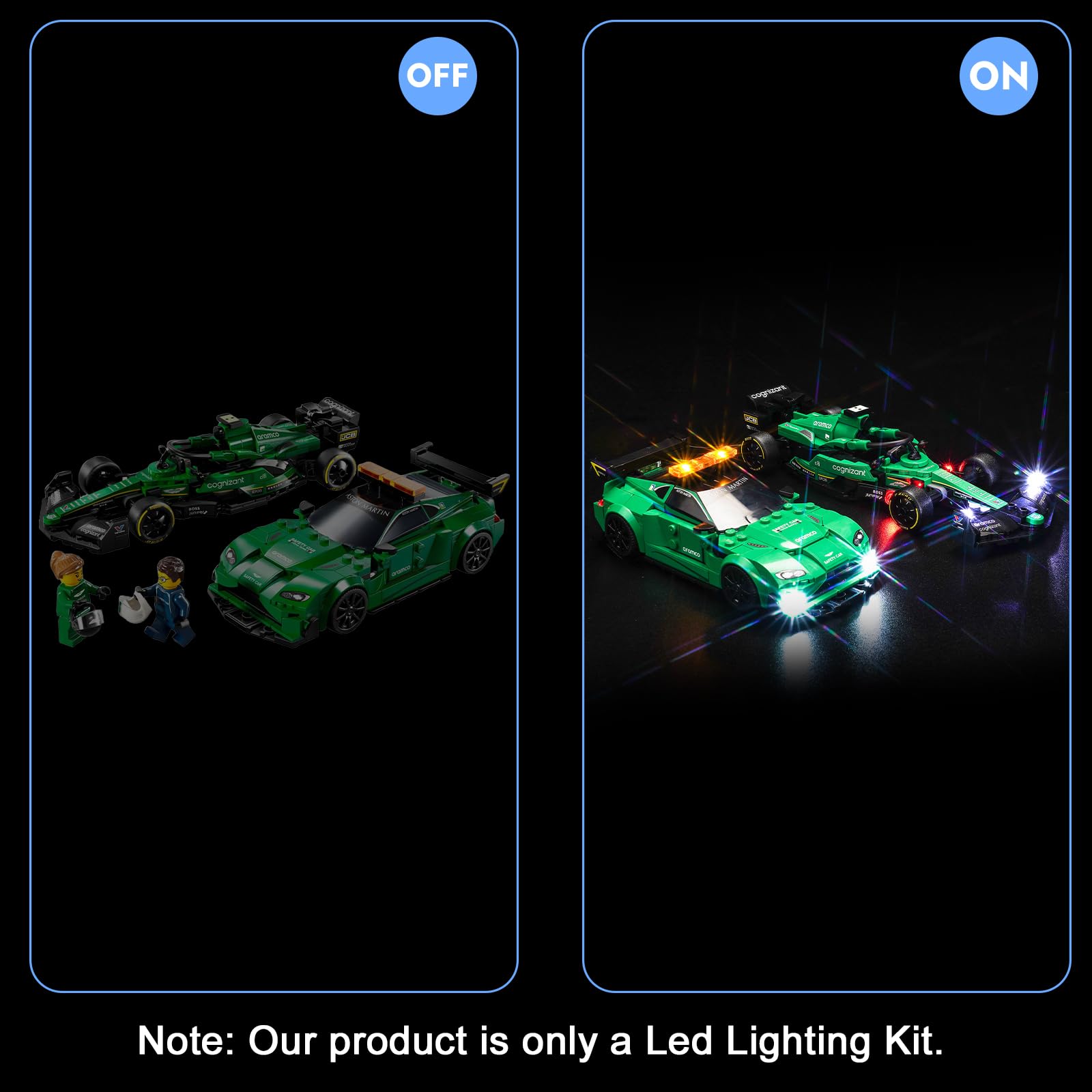Light Kit for Lego Aston Martin Safety Car & AMR23, Lighting Set for Lego Aston Martin Safety Car & AMR23 Set 76925 - Image 3