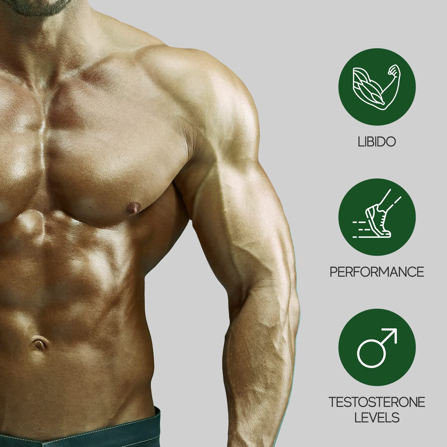 PrimalGel Suplemento Testosterona Hombres - Maca, Ginseng, Zinc - 10 Sobres Gel Líquido