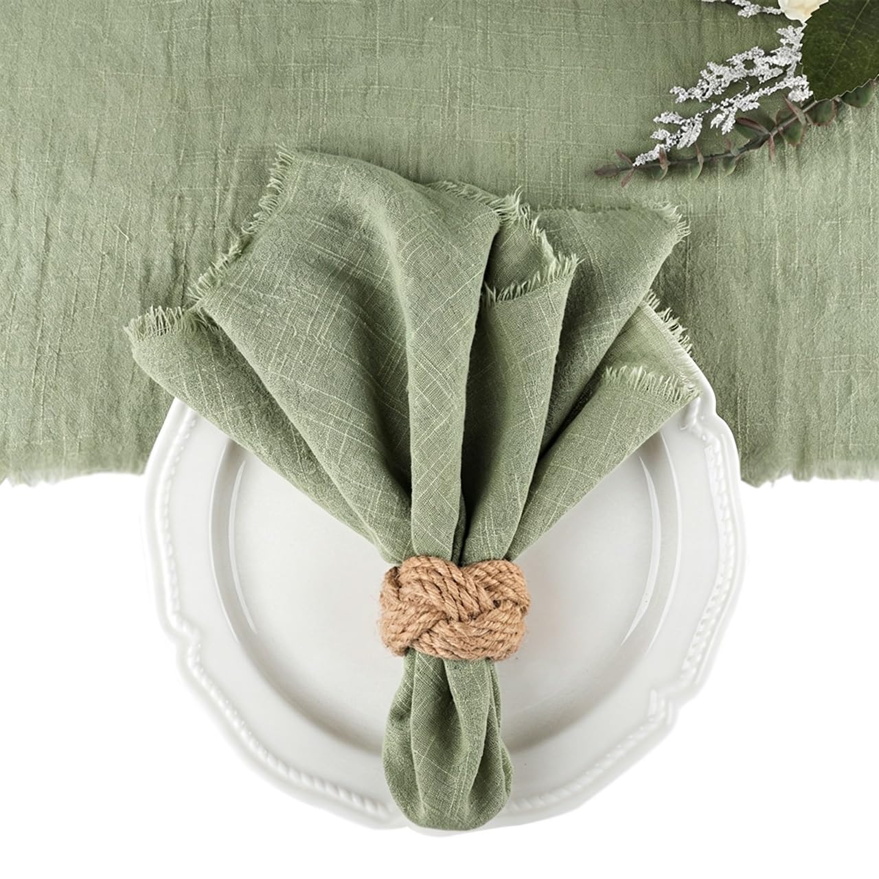 Cotton Napkins, 12 Pack, Kitchen Dining Table Napkins,Soft Decorative Cloth Napkins For Wedding, Rustic Boho Party, Valentine‘s Day, Thanksgiving,Party Dinner Daily Use(F,32x32cm)
