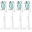Toothbrush Heads for Philips Sonicare DiamondClean DailyClean EasyClean HealthyWhite ExpertClean W C1 C2 G2 C3 G3 W3 Sonic Electric Replacement Brush 1100 4100 5100 6100 White, 4 Pack