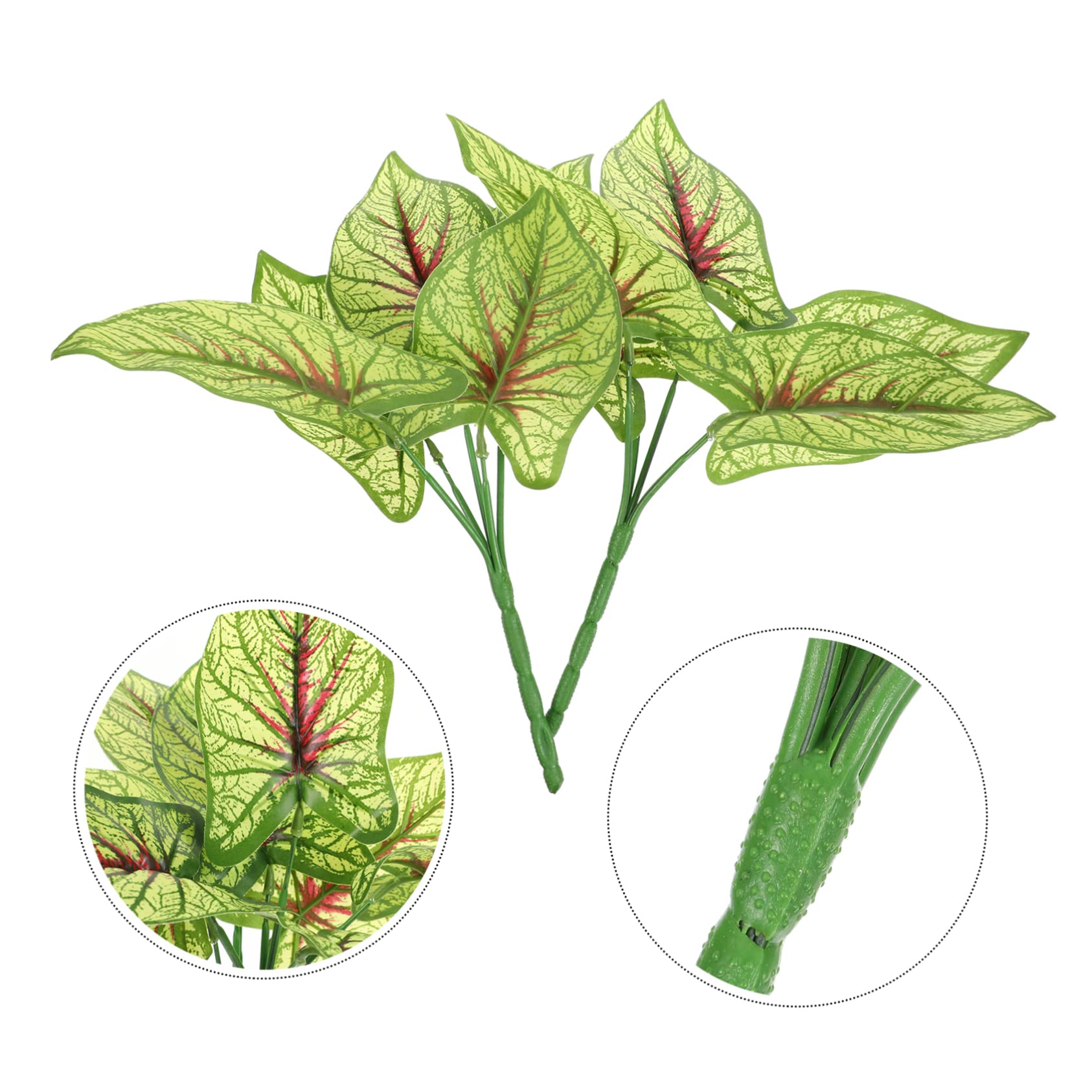 IMIKEYA 12piezas Artificiales De Simulación Verde para Decoración Jardín Sin y Duración
