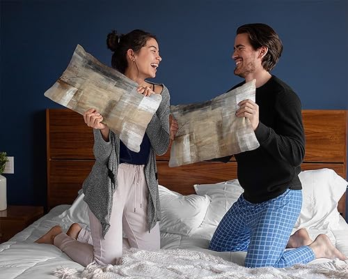 Miniatura 4 de Juego de 2 fundas de almohada decorativas de arte abstracto de 12 x 24 pulgadas, decoración lumbar del hogar, fundas decorativas para sofá,
