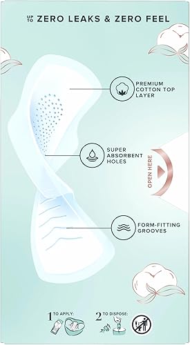 Miniatura 11 de Always Almohadillas femeninas de algodón puro para mujer, almohadillas FlexFoam con alas, talla 1, absorción regular, sin perfume, 84 unidades (3