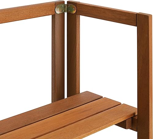 Miniatura 8 de Furinno Tioman - Estante multiusos para exteriores, sin herramientas, soporte para plantas, 3 niveles, natural