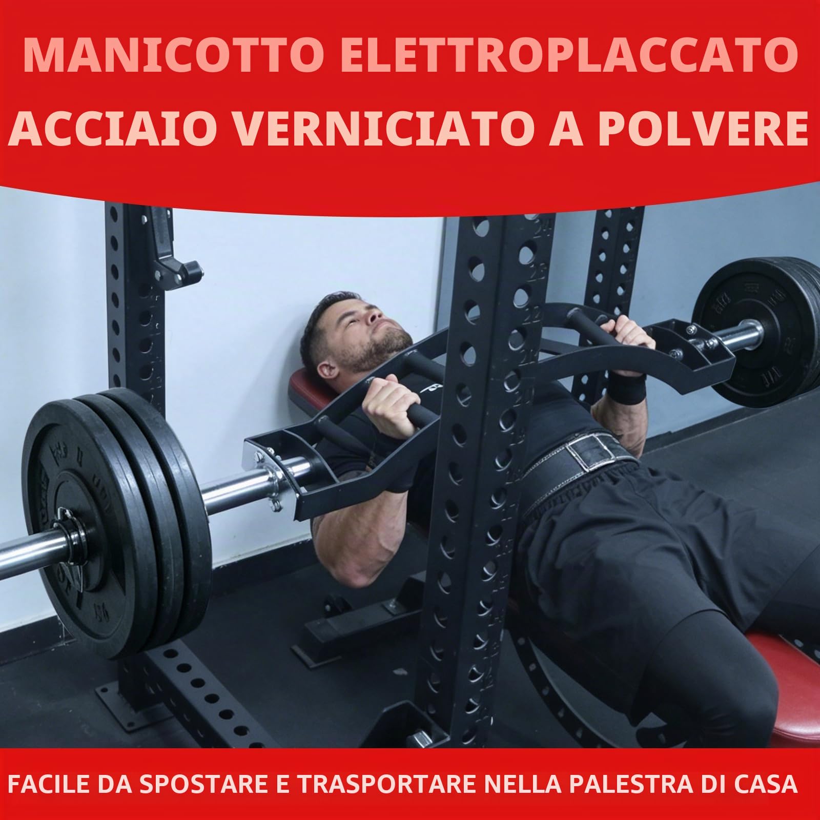 AHTAPFON Swiss Bar bilanciere curvo svizzero, collegamenti per panca, canottaggio, ricci, gamberetti e esercizi di pull-down elevati, offre una presa in 3 posizioni, manubrio da 2″/50mm per Hone Gym
