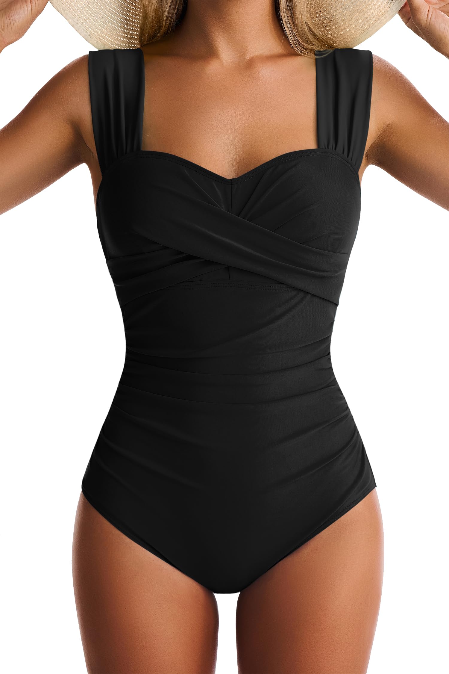 Womens One Piece Swimsuits Tummy Control Modest Full Coverage