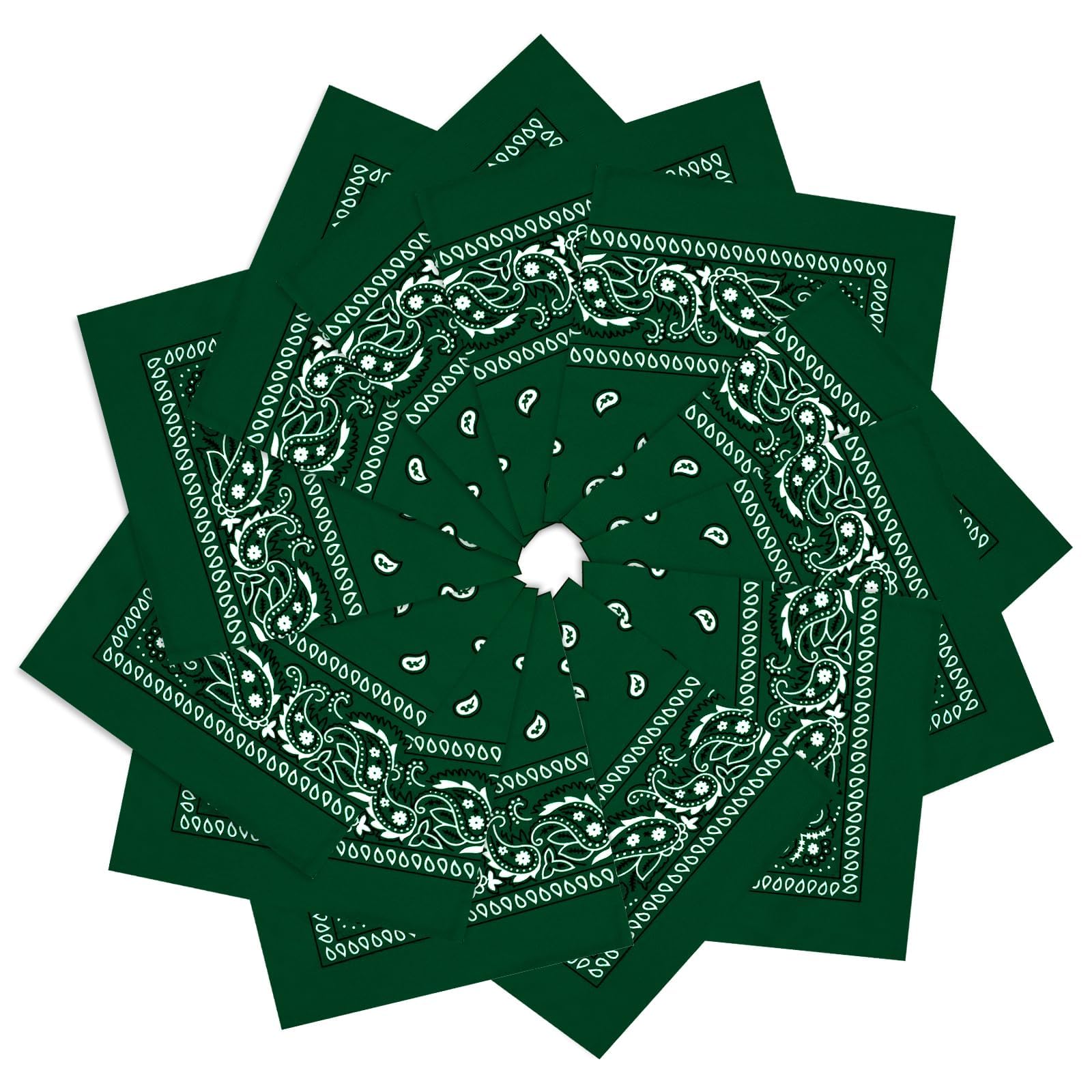 12 Pack Bandanas Unisex Paisley Cowboy Bandanas Bulk Multi Purpose Headband Scarf for Men Women Costume