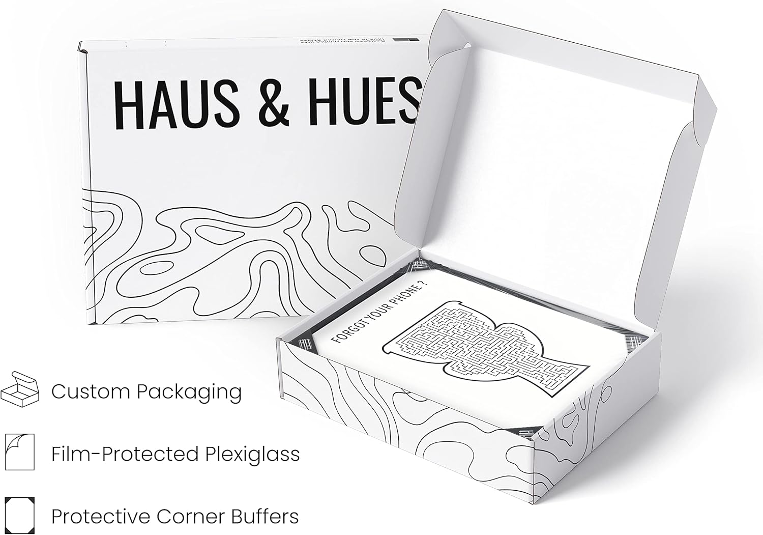 HAUS AND HUES Funny Bathroom Decor Wall Art | Set of 3 Signs and Prints for Bathrooms | Toilet Signs (Black Framed, 8x10)