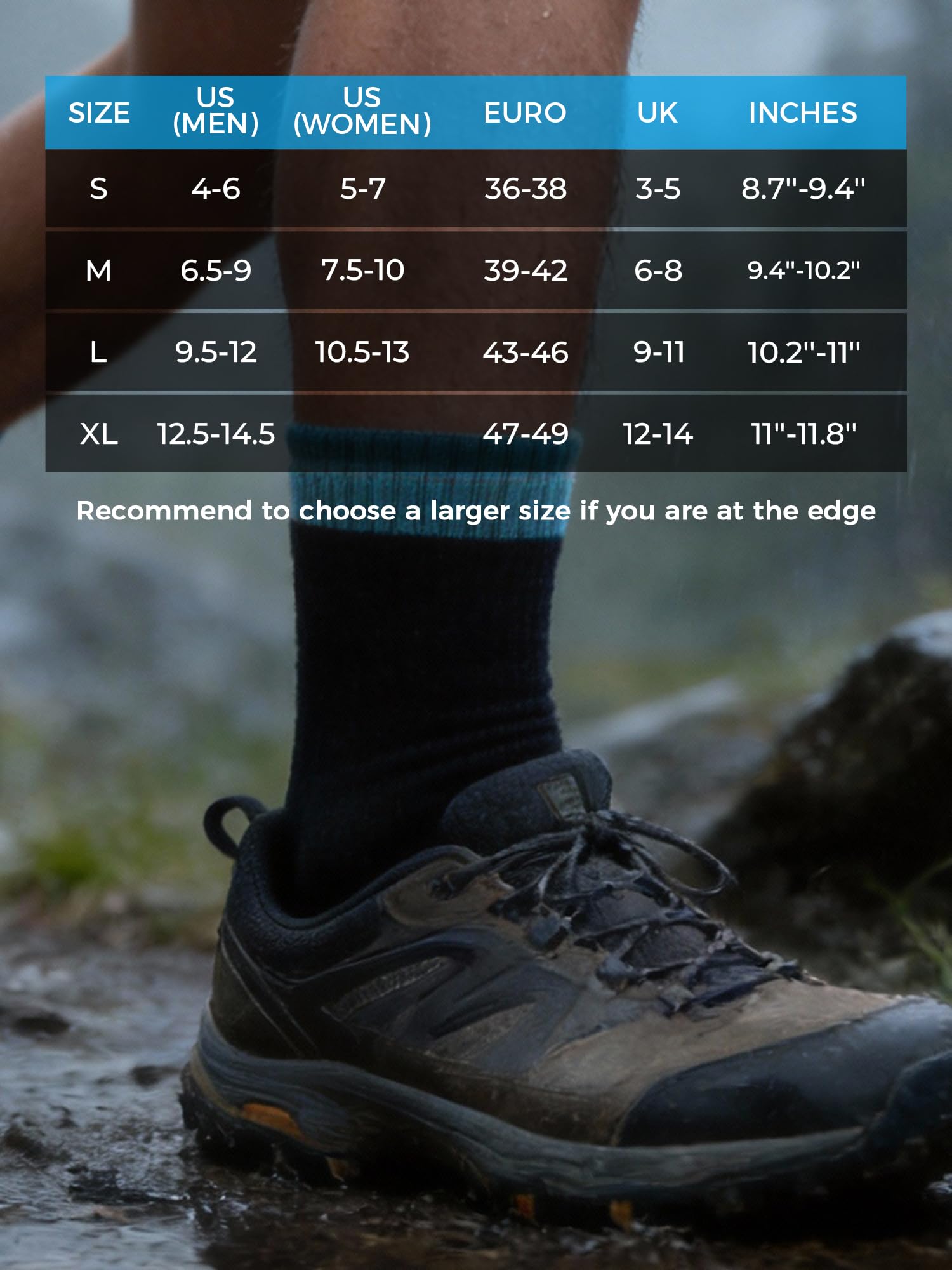 DexShell HYTHERM PRO - Calcetines impermeables unisex de media pantorrilla, color negro y naranja