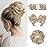 youngways Messy Bun Hair Piece Side Comb Clip in Hair Bun Hairpiece for Women Short Natural Straight Versatile Adjustable Styles Easy Hair pieces (Dirty Blonde-C)