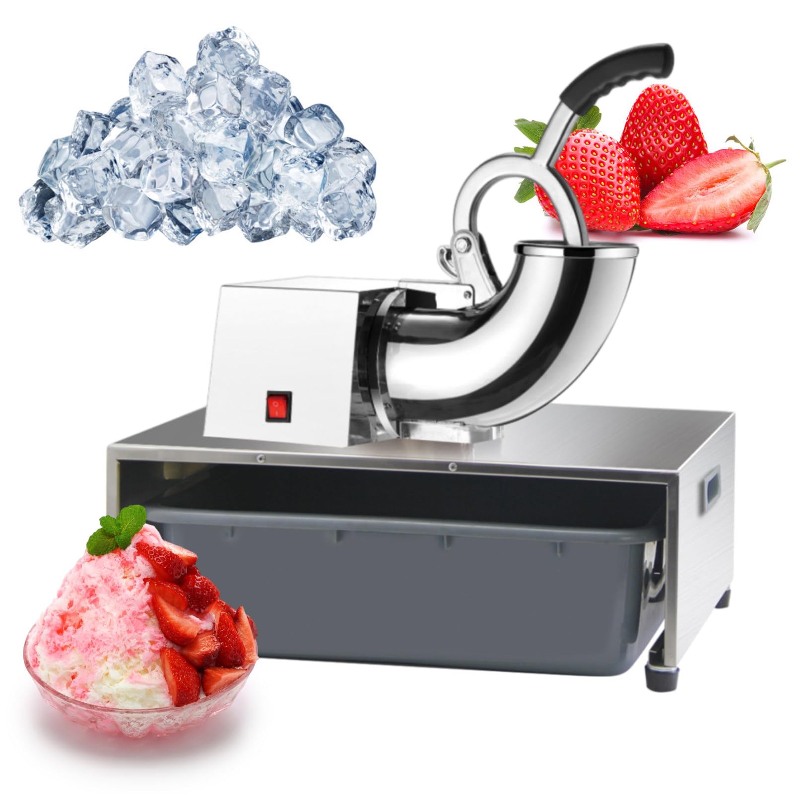 Máquina de Hielo raspado Comercial | Máquina eléctrica de Conos de Nieve | para Actividades de Fiesta,reuniones Familiares,Eventos(220v)