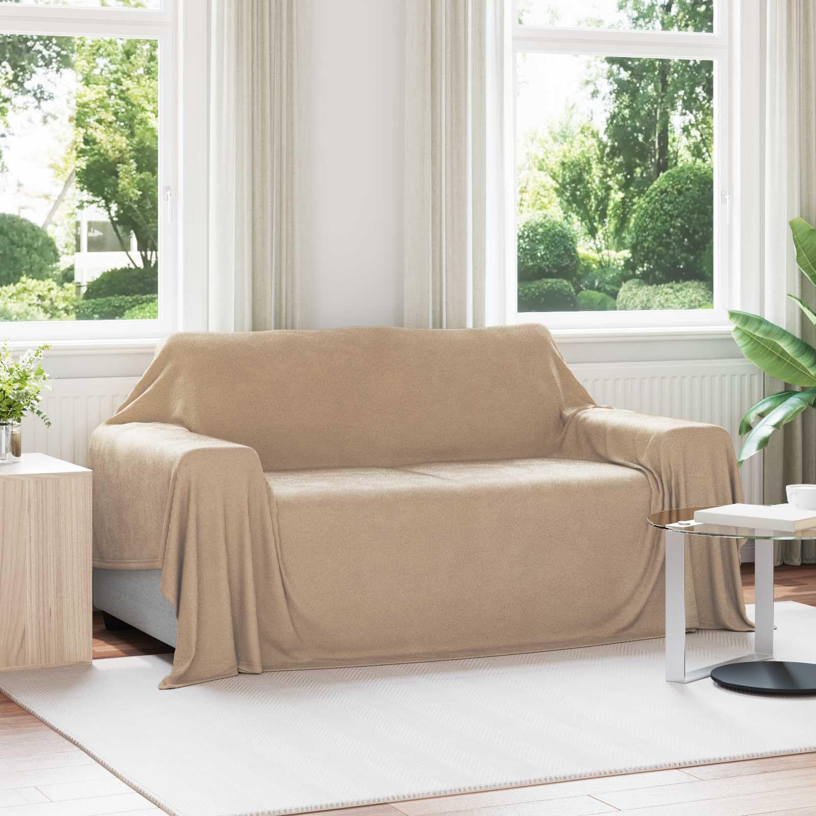 Wohndecke Kamel 280x210 cm 0.8 kg Fleece Wurfdecke