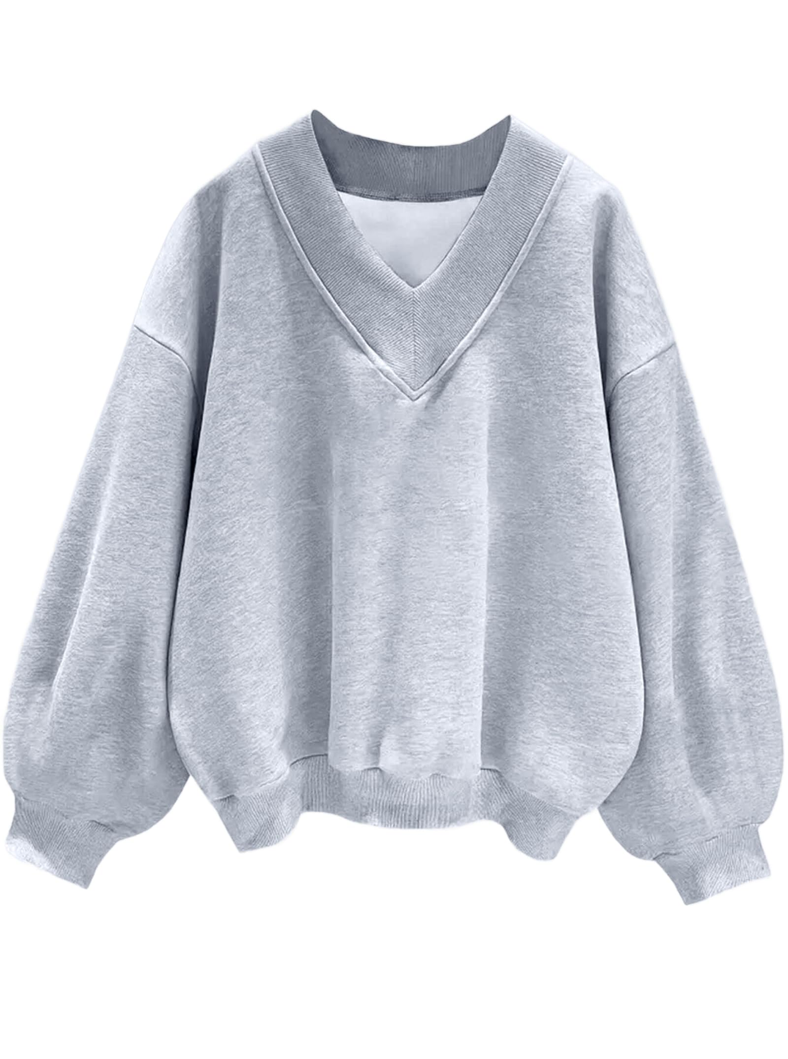 Hilinker Womens V Neck Oversized Sweatshirt
