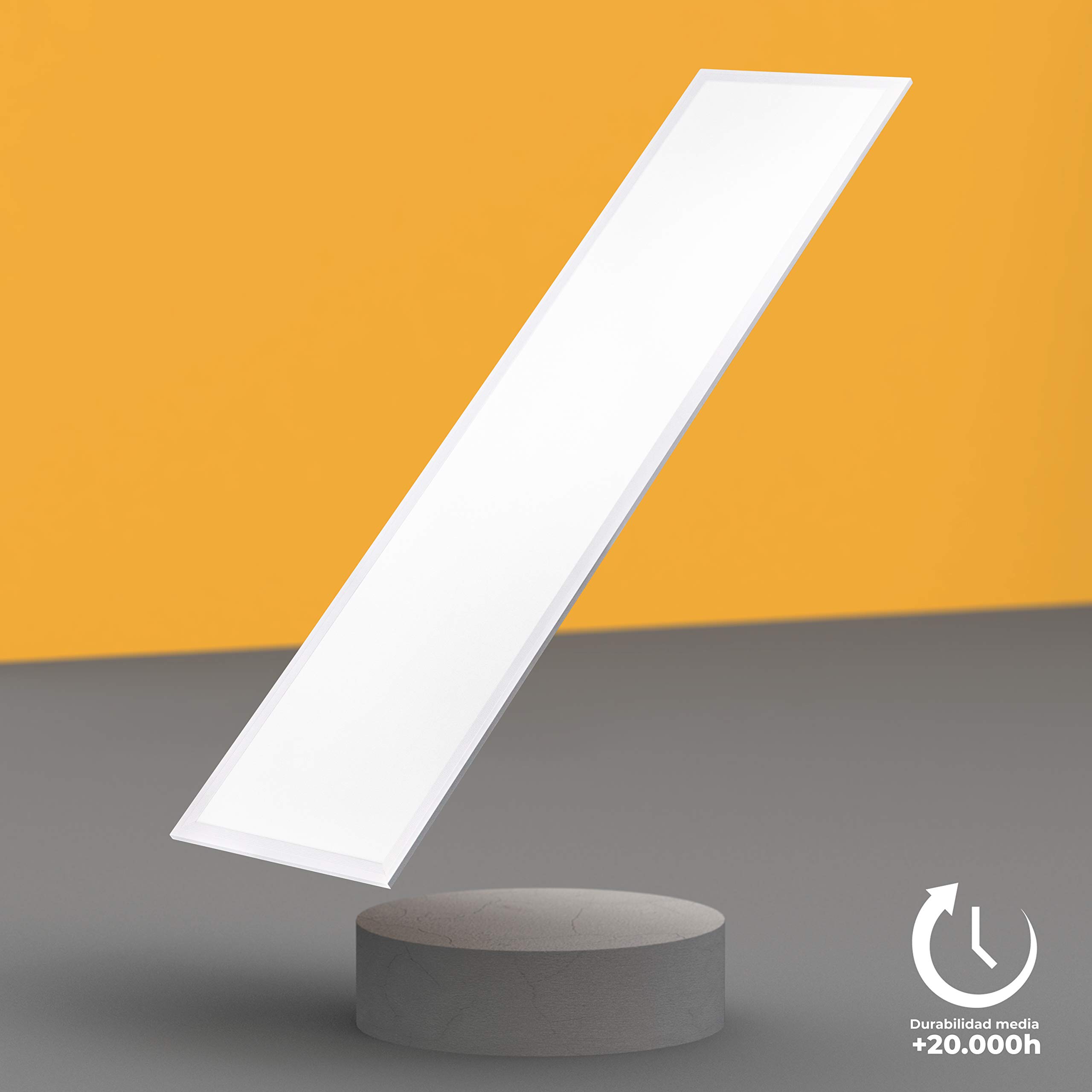 Popp® Pack2 Panel LED 30x120 40W Driver LIFUD 4000Lm IP20 6000K Luz Blanca para Falso Techo Empotrado series ECO Bajo Consumo *Marco No Incluido (30x120cm 6000K)