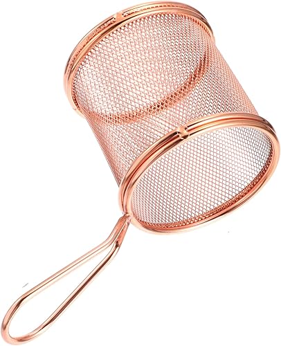 Cesta de freidora profunda cesta de aperitivos fritos mini bandeja de aperitivos fritos freír alimentos cesta de oropel dorado cesta de pantalla de