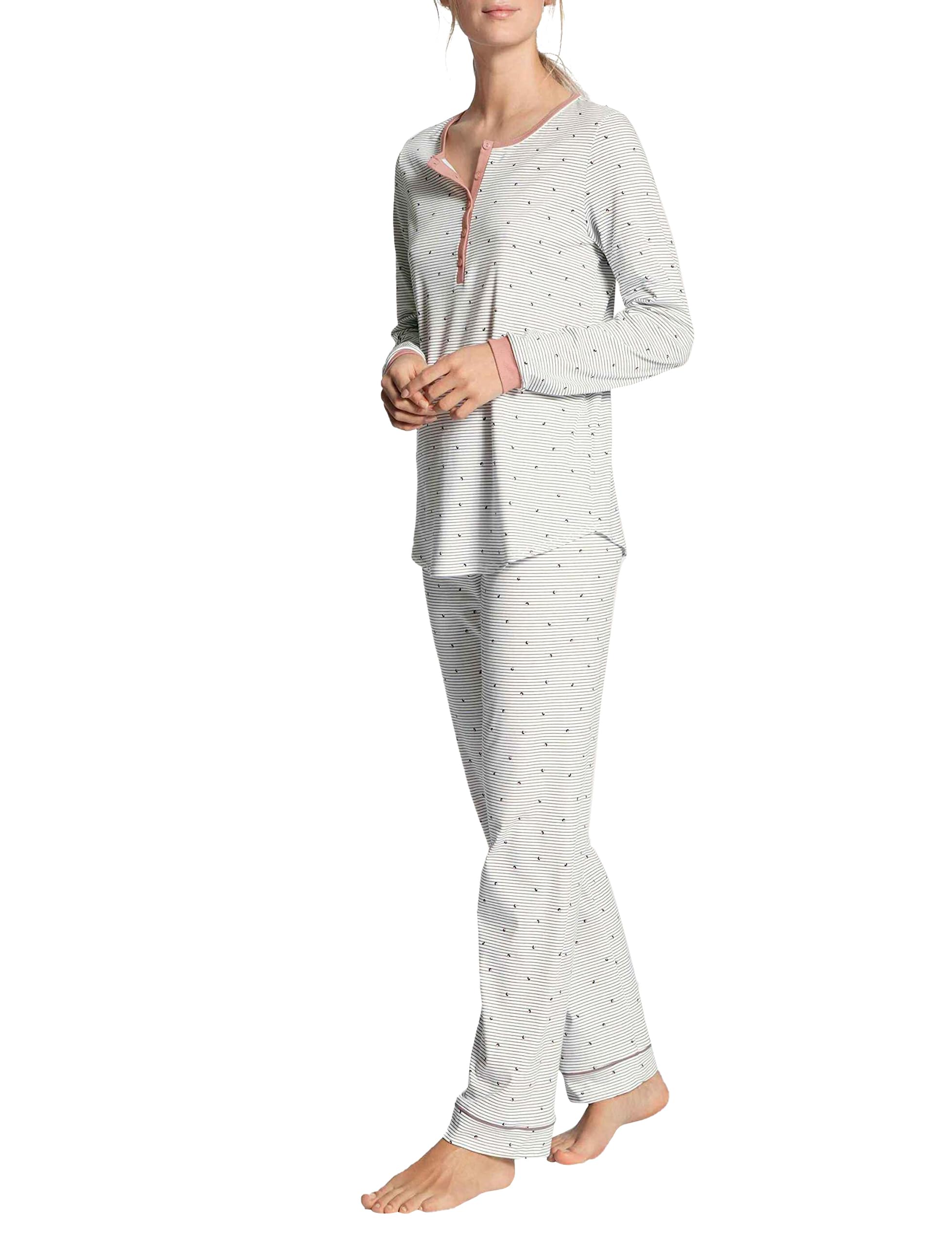 Calida Pyjama Manches Longues boutonné Sweet Dreams 100% Coton Interlock