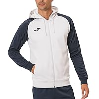 Joma 101967.203.M Giacca con Cappuccio Academy IV, Navy - Bianco